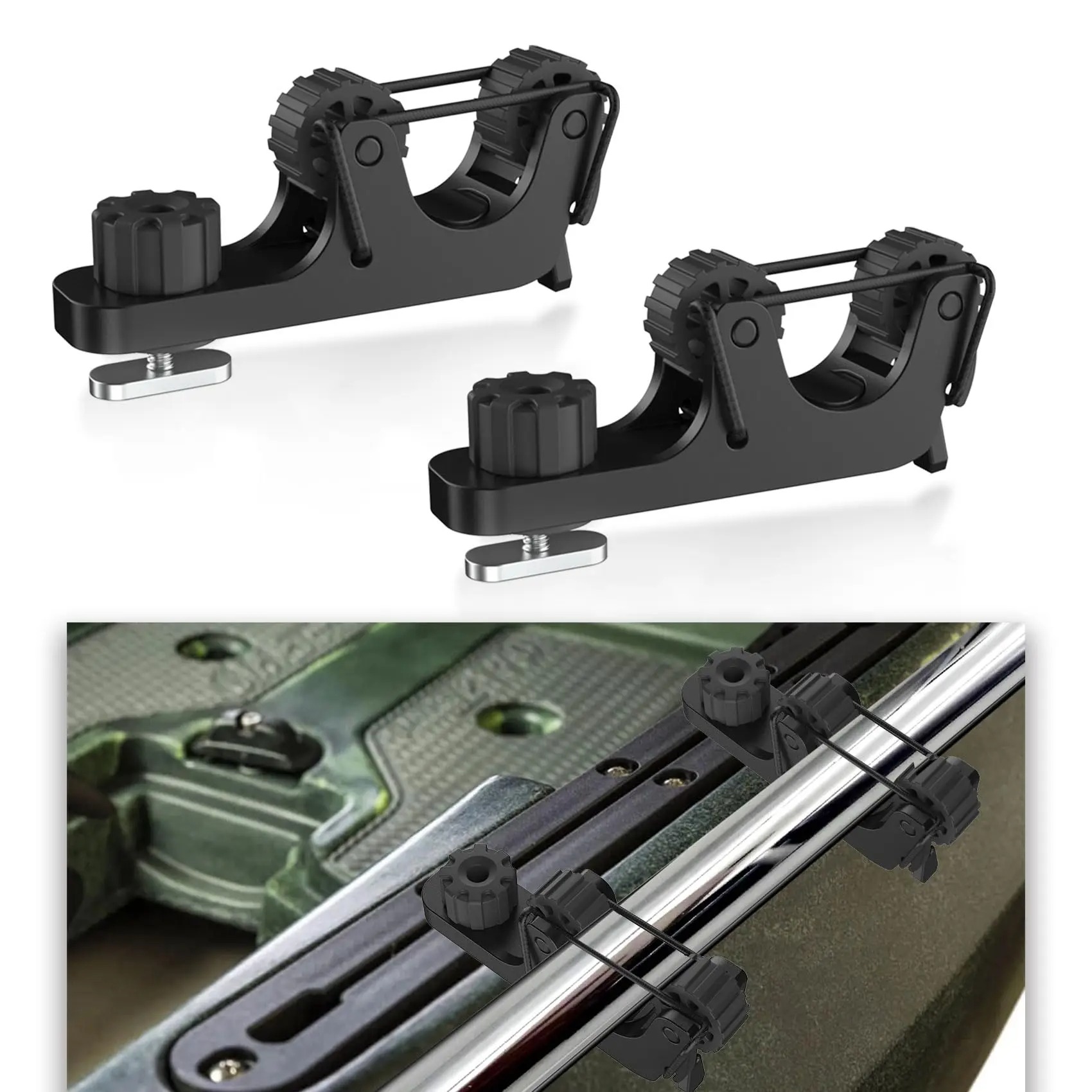 Fishing Kayak Crate - Kayak Paddle Holder Track Mount, Rail